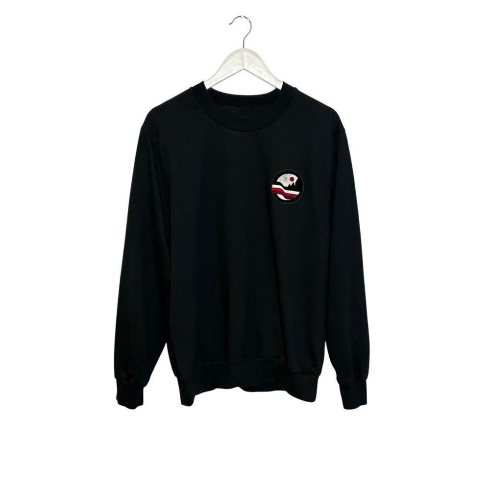 Canali Black Edition thick black crewneck sweatshirt - L